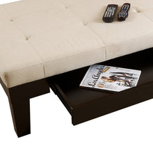 Chatham Ivory Linen Storage Cocktail Ottoman