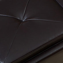 Maxwell Espresso Leather Tray Ottoman Coffee Table