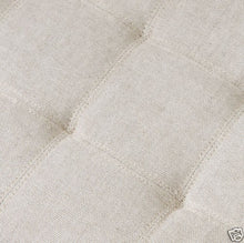 Brighton Off-White Linen Storage Ottoman Bench