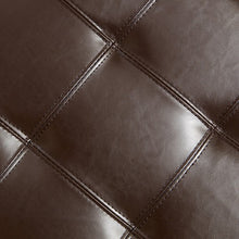Mellen Tufted Brown Leather Storage Ottoman Bench