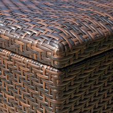 Fedor Wicker Brown Indoor/Outdoor Storage Ottoman
