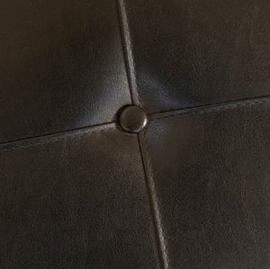 Chatham Black Leather Storage Cocktail Ottoman