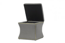 Sainsbury Beige Linen Modern Storage Ottoman