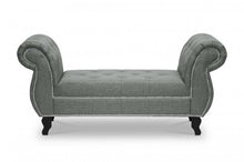 Norwich Gray Linen Bench