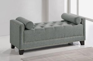 Hirst Gray Bedroom Linen Bench