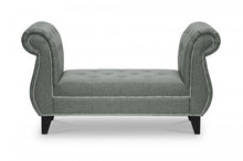 Antoinette Gray Linen Bench