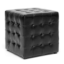 Faline Black Modern Cube Ottoman (Set of 2)