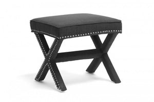 Marnie Gray Linen Modern Bench