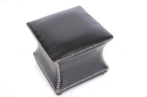 Elwin Dark Brown Modern Leather Ottoman
