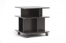 Warren Dark Brown Wheeled Modern Storage Shelf