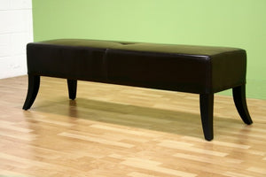 Karsten Dark Brown Leather Bench