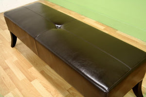 Karsten Dark Brown Leather Bench