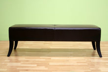 Karsten Dark Brown Leather Bench