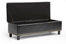 Lucero Black Modern Storage Ottoman Bench