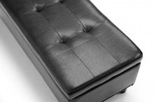 Lucero Black Modern Storage Ottoman Bench