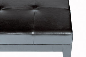 Tullio Black Leather Cocktail Ottoman